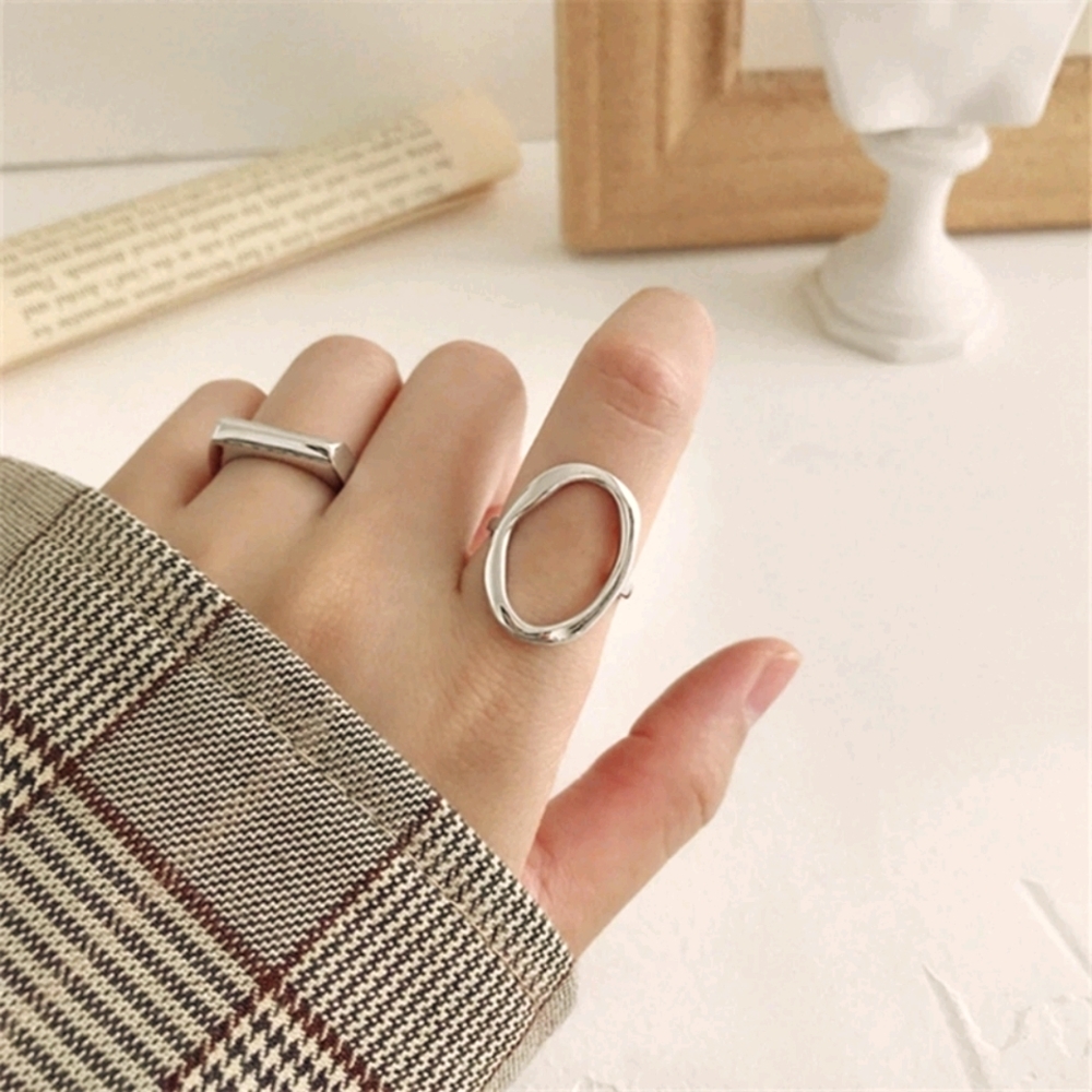 Not for sale🔥 NEW SILVER CIRCLE ADJUSTABLE RING - Picture 2 of 2